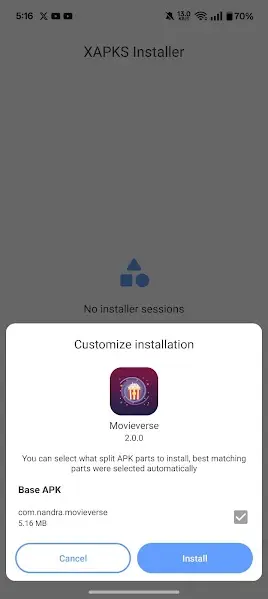 Screenshot of Moviesverse Mod Streaming App